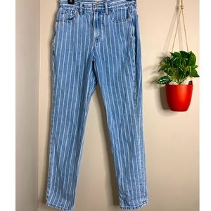 American Eagle Striped Mom Jeans